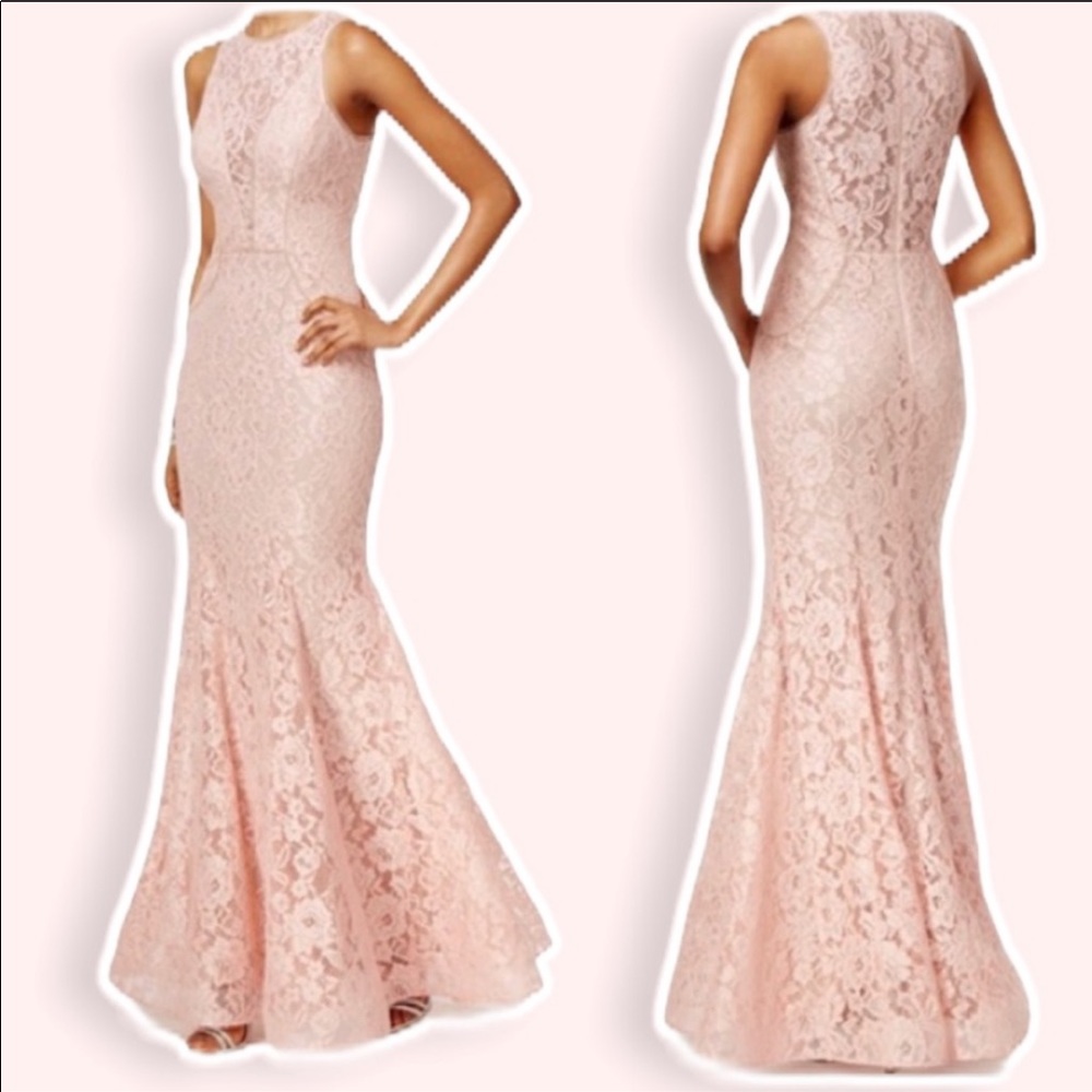 SALE❗️Lace mermaid blush pink formal dress